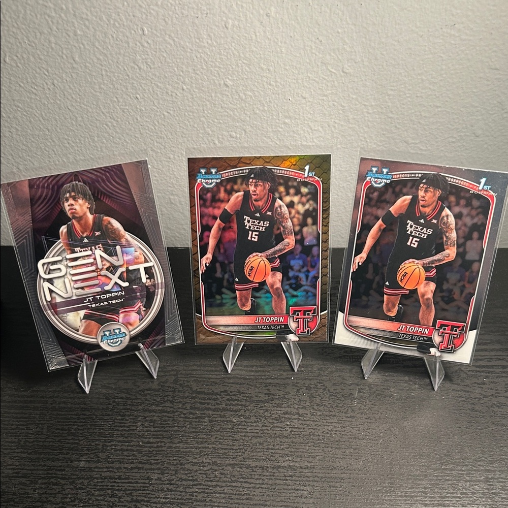 Texas Tech JT Toppin topps Bowman Chrome U Basketball